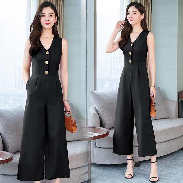 Модерен дамски гащеризон - широк модел в няколко цвята