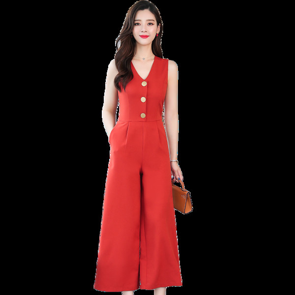 Модерен дамски гащеризон - широк модел в няколко цвята