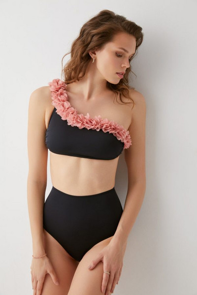 Costum de baie elegant din două piese cu talie înaltă în trei culori