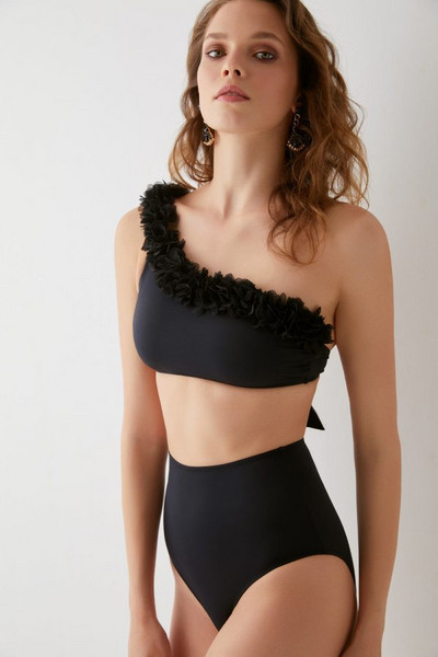 Costum de baie elegant din două piese cu talie înaltă în trei culori