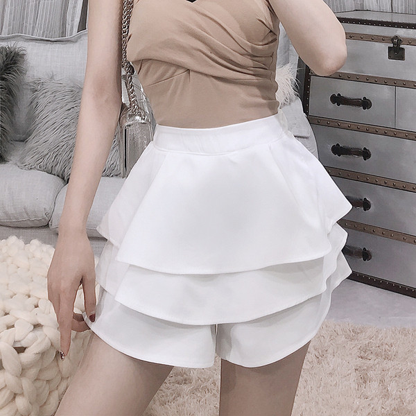 Модерен дамски къс панталон с висока талия в четири цвята