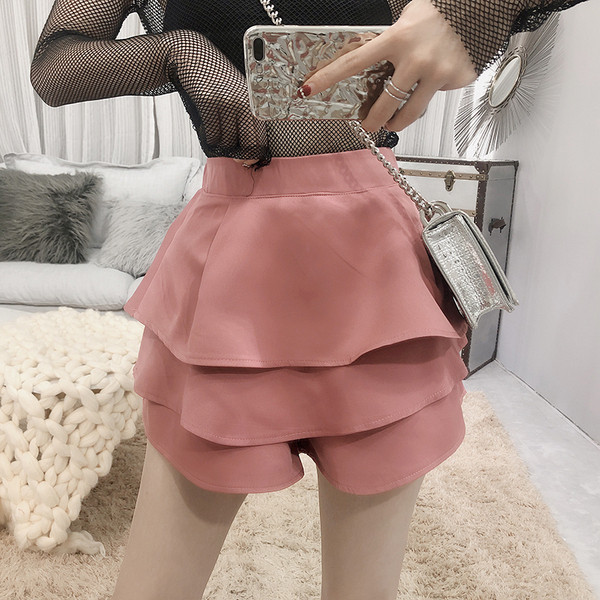 Модерен дамски къс панталон с висока талия в четири цвята