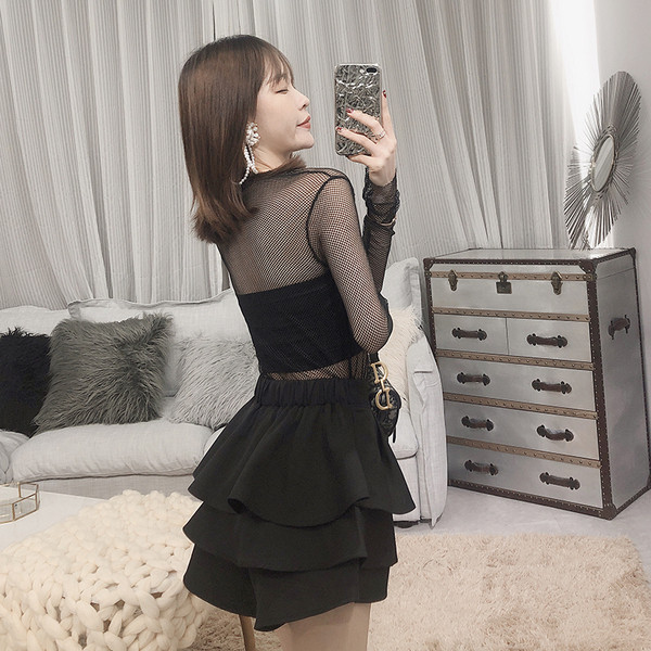 Модерен дамски къс панталон с висока талия в четири цвята