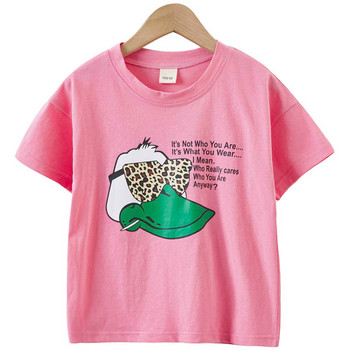 Детска модерна тениска в три цвята за момичета