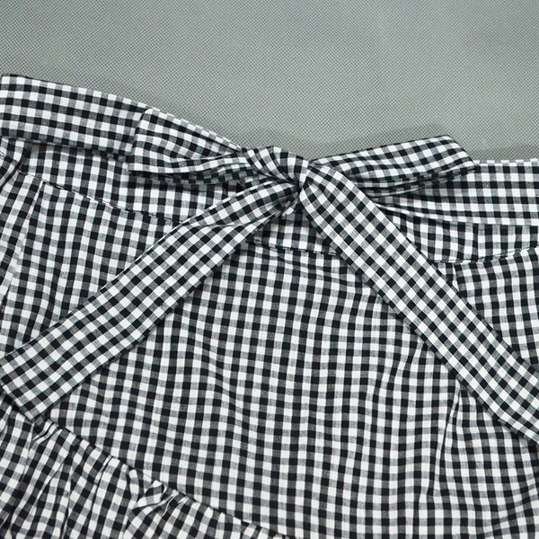 Дамска модерна карирана  пола в черно-бял цвят 