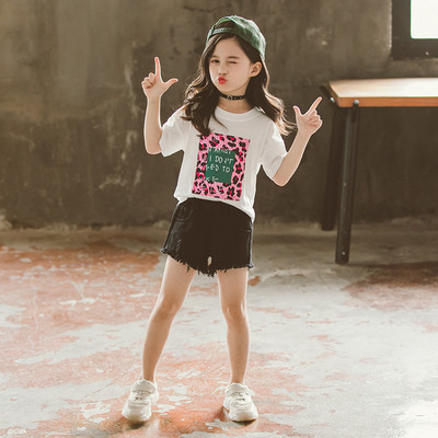 Стилна детска тениска в три цвята за момичета