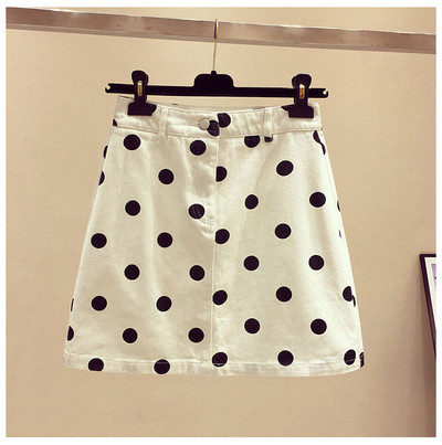 Актуална дамска пола в бял цвят с висока талия