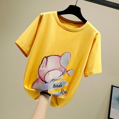 Tricou dama in trei culori cu aplicatie si decolteu O