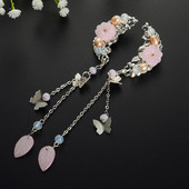 Модерни дамски обеци в два цвята с висулка