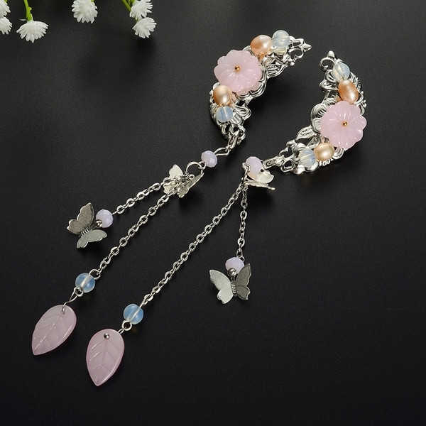 Модерни дамски обеци в два цвята с висулка 