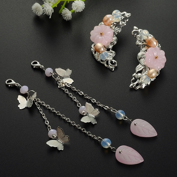 Модерни дамски обеци в два цвята с висулка 