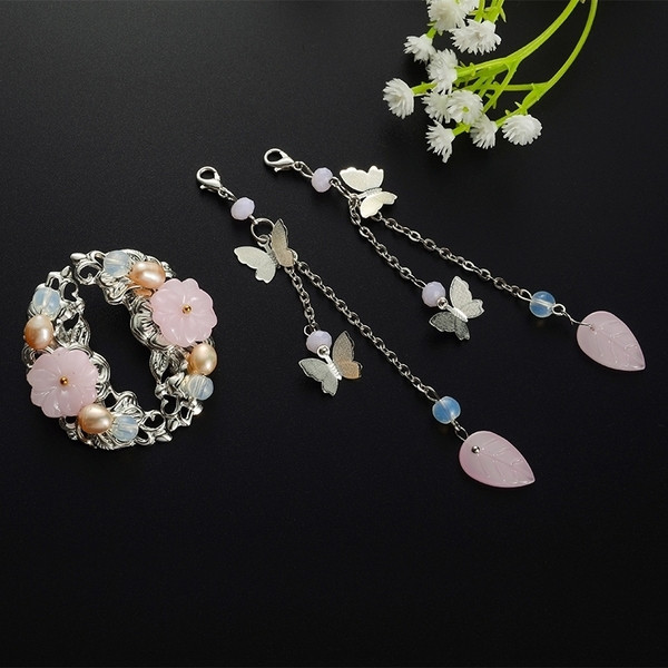 Модерни дамски обеци в два цвята с висулка 