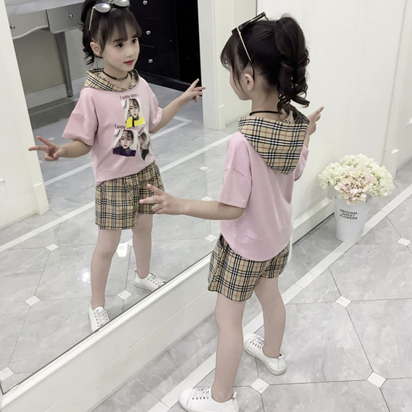 Set modern pentru copii pentru fete in galben si roz