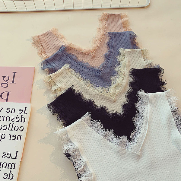 Maieu de damă în cinci culori, cu decolteu în V