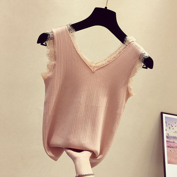 Maieu de damă în cinci culori, cu decolteu în V