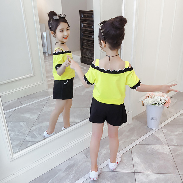 Модерен детски комплект в няколко цвята блуза и панталон