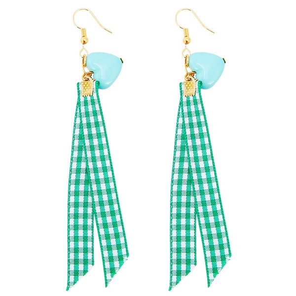 Cercei moderni de dama de culoare verde