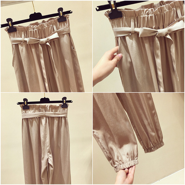 Pantaloni moderni de dama in trei culori cu buzunare