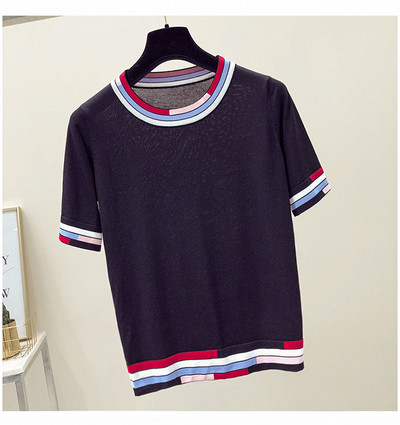 Tricou casual dama in trei culori cu decolteu O