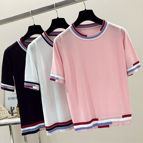 Tricou casual dama in trei culori cu decolteu O