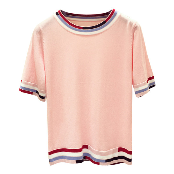 Tricou casual dama in trei culori cu decolteu O