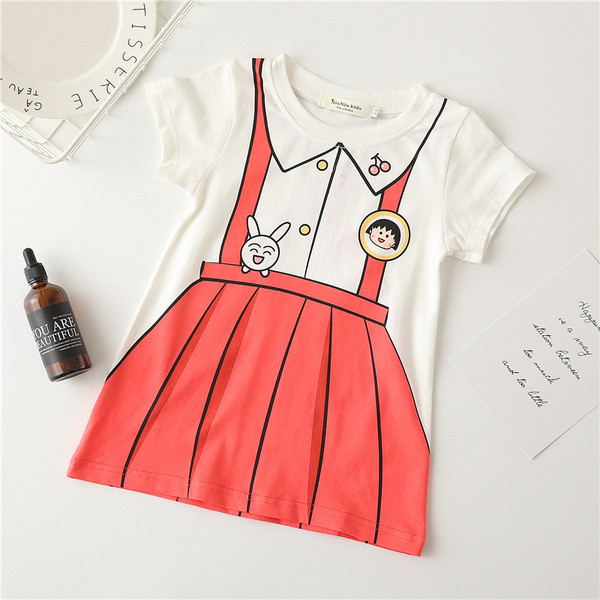 Rochie modernă pentru copii pentru fete în alb