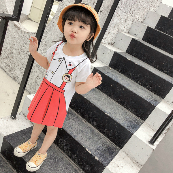 Rochie modernă pentru copii pentru fete în alb