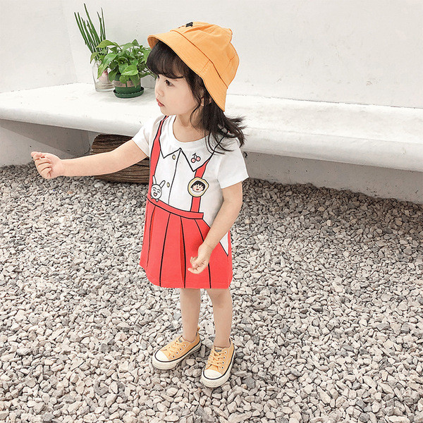 Rochie modernă pentru copii pentru fete în alb