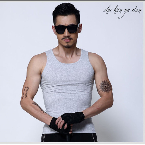 Летен мъжки потник в три цвята Slim модел