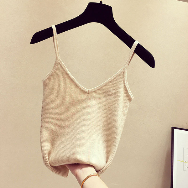 Дамски модерен потник в няколко цвята с V-образно деколте