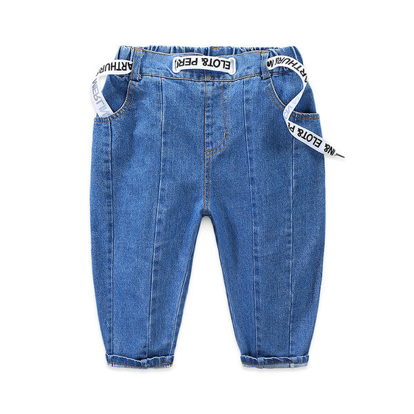 Blugi moderni pentru copii pentru baieti in culoarea albastra