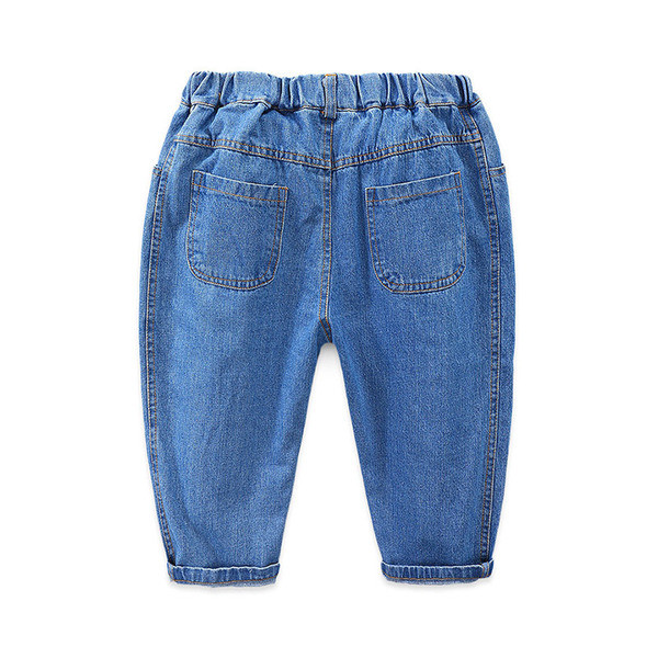 Blugi moderni pentru copii pentru baieti in culoarea albastra