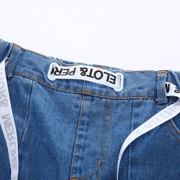 Blugi moderni pentru copii pentru baieti in culoarea albastra