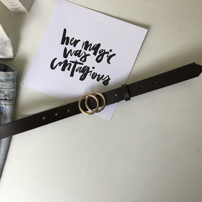 Cureaua de dama actuala cu catarama metalica in negru si maro