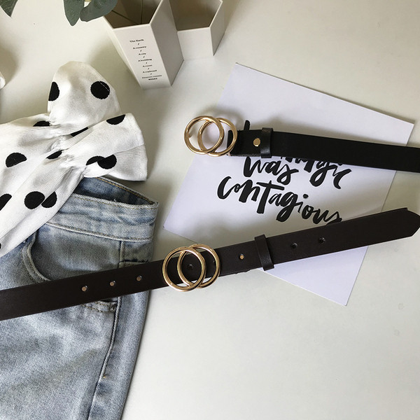 Cureaua de dama actuala cu catarama metalica in negru si maro