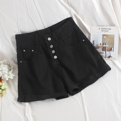 Дамски къси панталони с копчета в три цвята