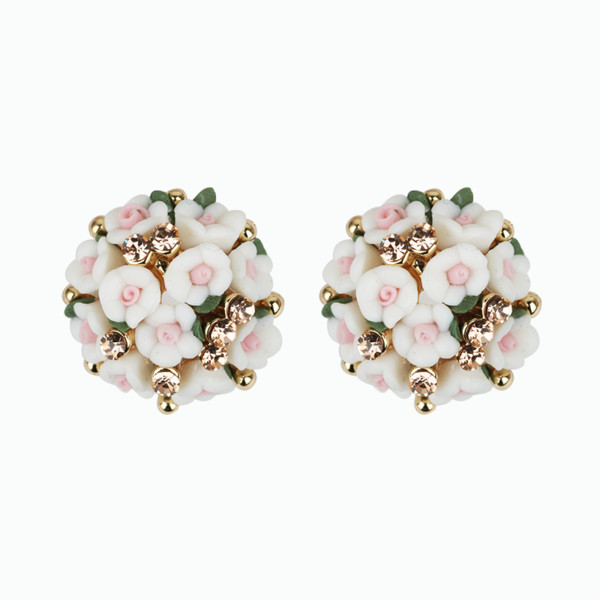 Дамски обеци на цветя в няколко цвята