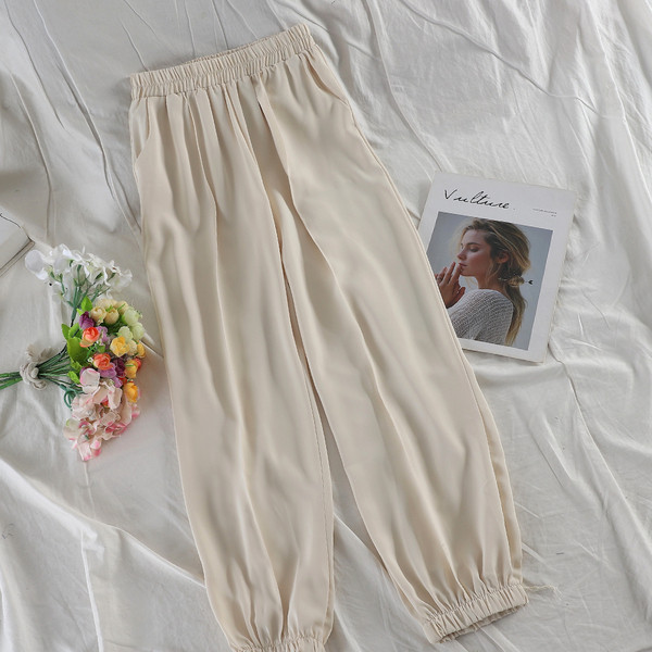 Модерен дамски панталон с ластик в три цвята