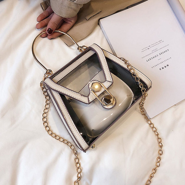 Стилна дамска чанта от еко кожа в три цвята и метално закопчаване