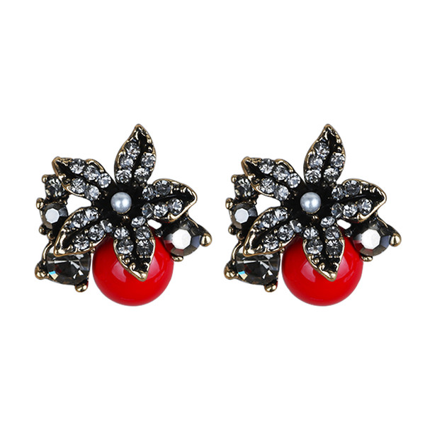 Дамски обеци във форма на цвете в няколко цвята