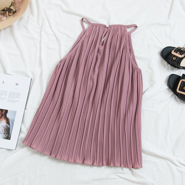 Ежедневен  дамски потник с тънки презрамки в няколко цвята 