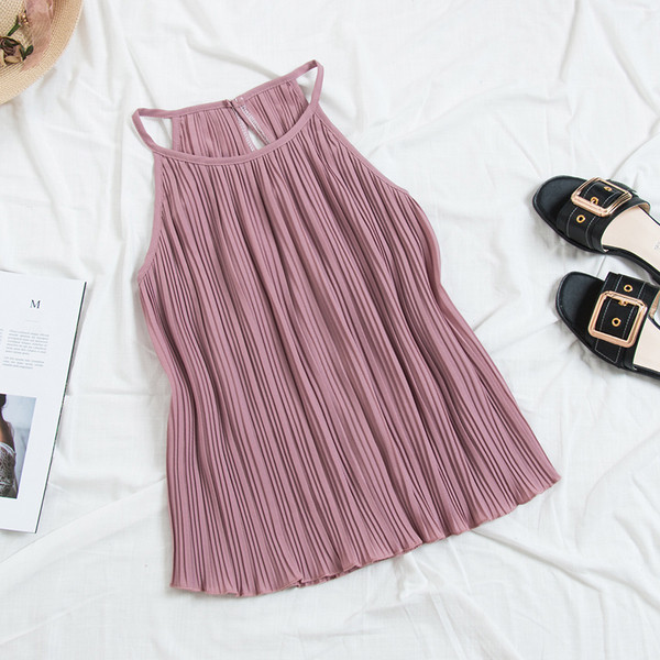 Ежедневен  дамски потник с тънки презрамки в няколко цвята 