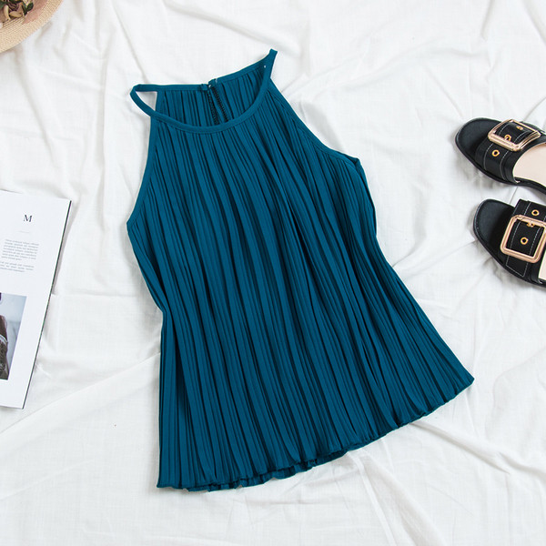 Ежедневен  дамски потник с тънки презрамки в няколко цвята 