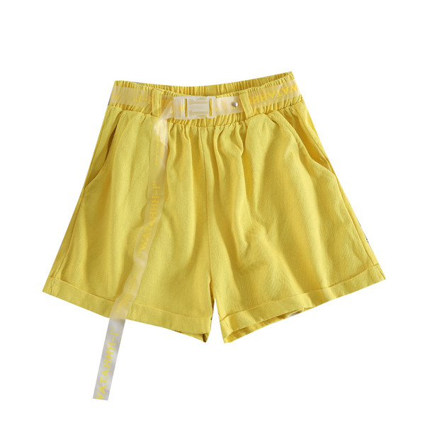 Pantaloni scurți casual dama cu talie inalta in diferite culori