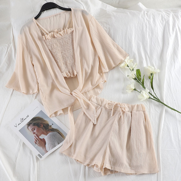 Модерен дамски комплект от три части в няколко цвята