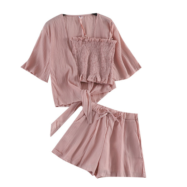 Модерен дамски комплект от три части в няколко цвята