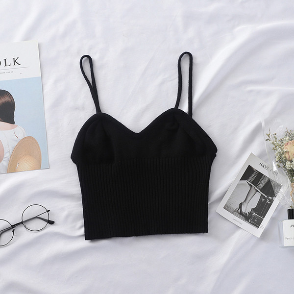 Ежедневен  дамски потник с тънки  презрамки в няколко цвята 