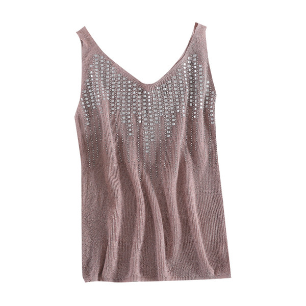 Модерен дамски потник с камъни в няколко цвята