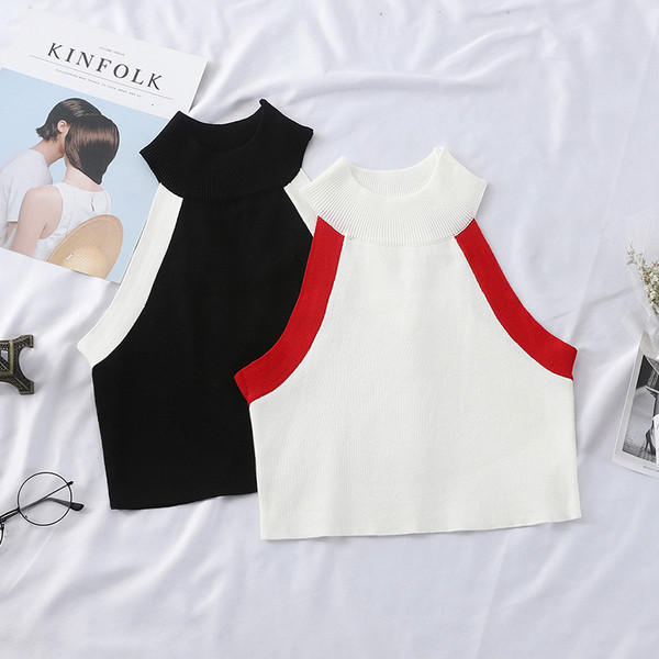 Maieu modern de damă, cu decolteu O și umerii goi, în două culori