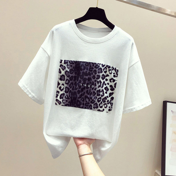 Tricou elegant de damă alb-negru